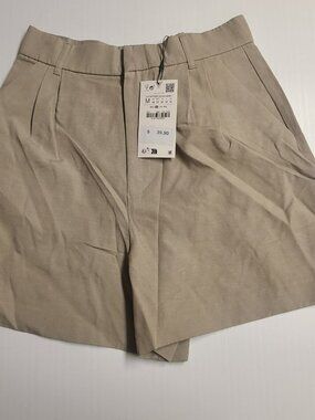 Zara Brown Dress Shorts Size M 4661/534